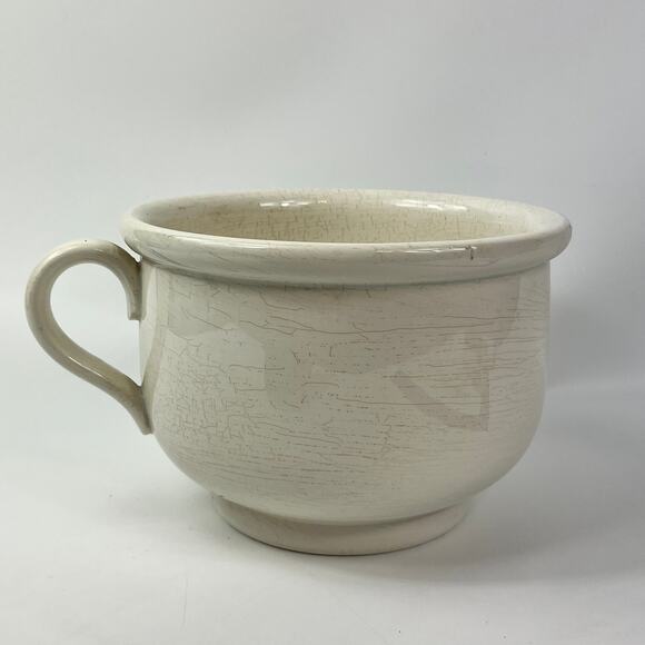 Boch La Louviere Other - Vintage Boch Belgium Chamber Pot Ironstone Glazed Belgium Ware 6"x8" Pre-War Era